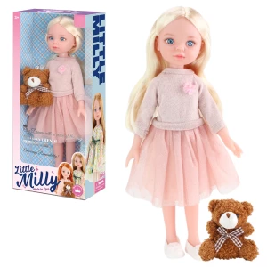 Păpușa &quot;Mica Milly&quot;, cu ursuleț, 35 cm