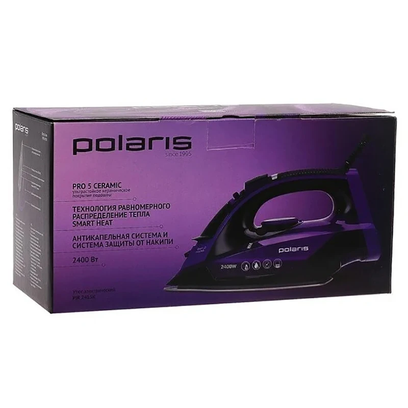 Утюг polaris pir 2415k, 2400вт, фиолетовый 13