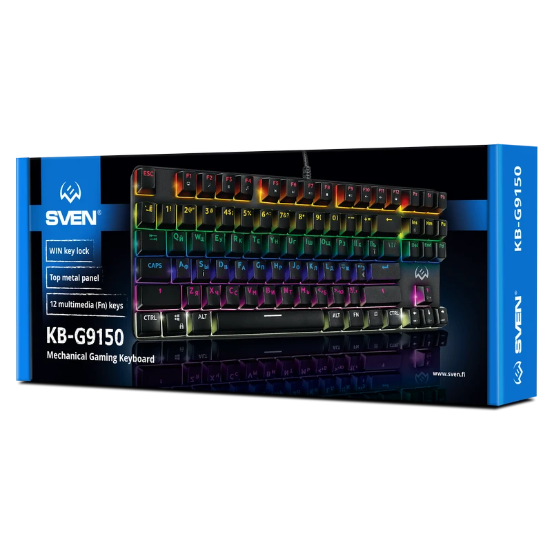 Tastatură sven kb-g9150, cu fir, negru 5