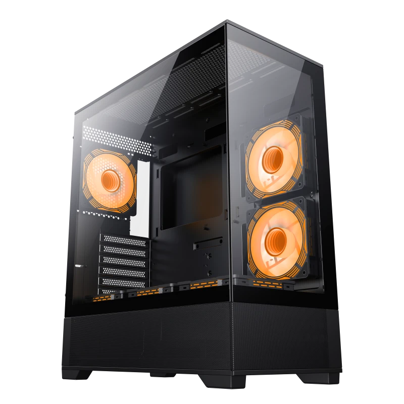 Carcasă pc gamemax vista, midi-tower, fără psu, negru 5