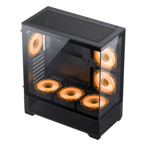 Carcasă pc gamemax vista, midi-tower, fără psu, negru Thumbnail 9