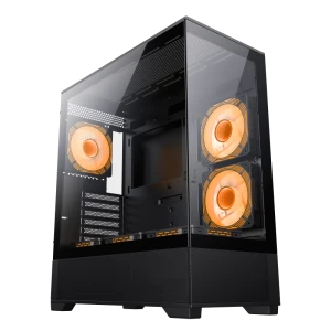 Carcasă pc gamemax vista, midi-tower, fără psu, negru Thumbnail 5