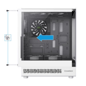Carcasă pc gamemax vista coc aw, midi-tower, fără psu, alb Thumbnail 6