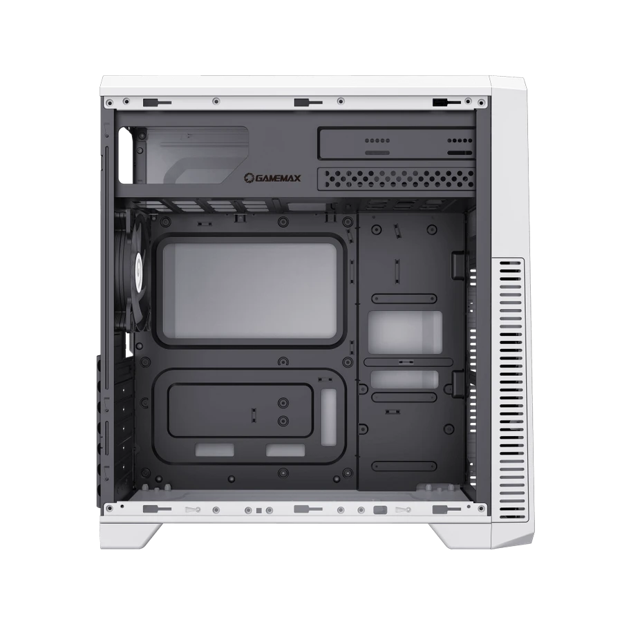 Компьютерный корпус gamemax g561e-wh, midi-tower, без блока питания, черный | белый 6
