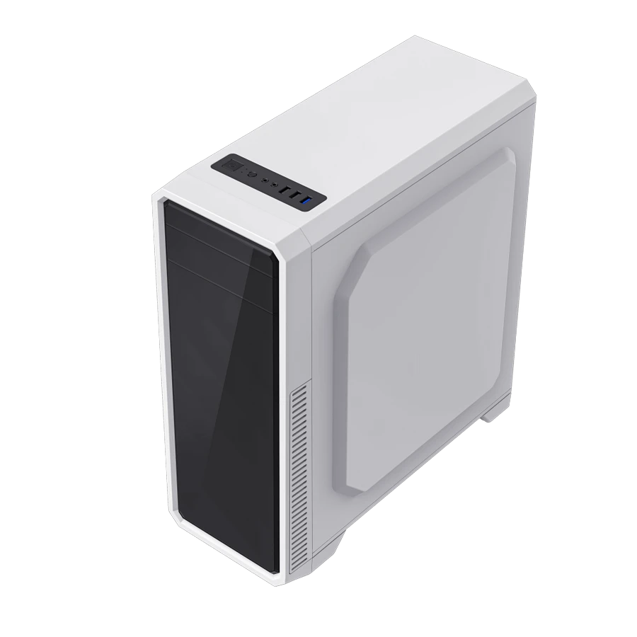 Компьютерный корпус gamemax g561e-wh, midi-tower, без блока питания, черный | белый 8