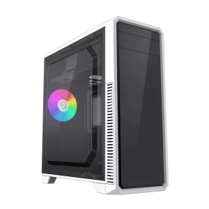 Компьютерный корпус gamemax g561e-wh, midi-tower, без блока питания, черный | белый
