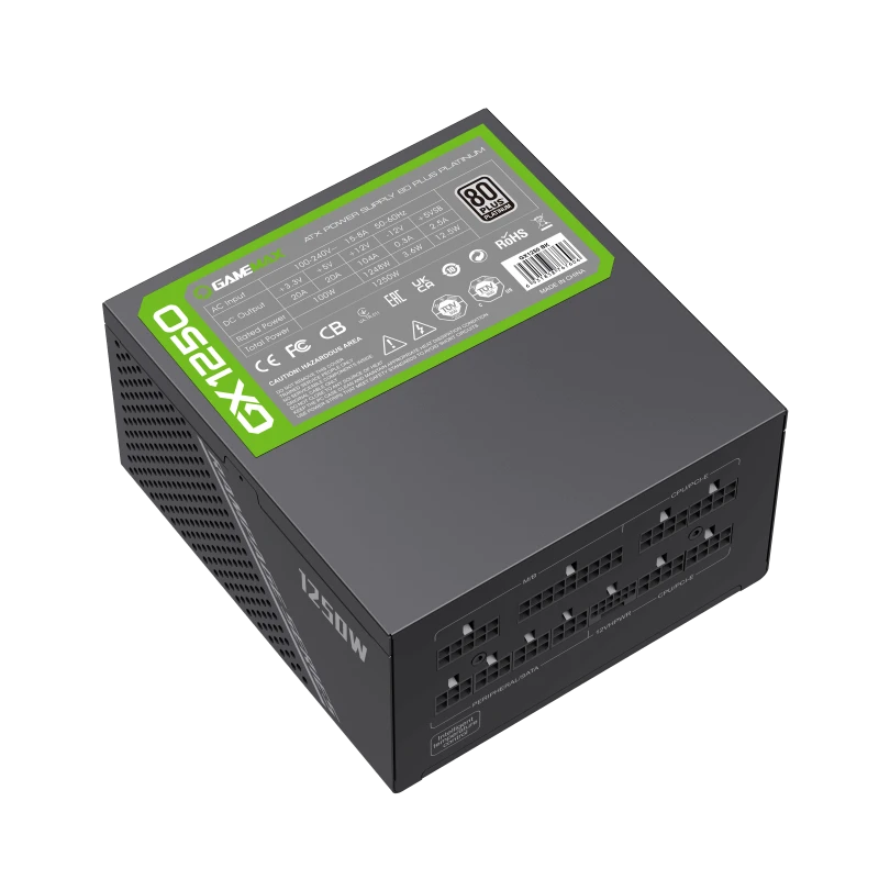Блок питания для компьютеров gamemax gx-1250 pro, 1250вт, atx, полностью модульный 10