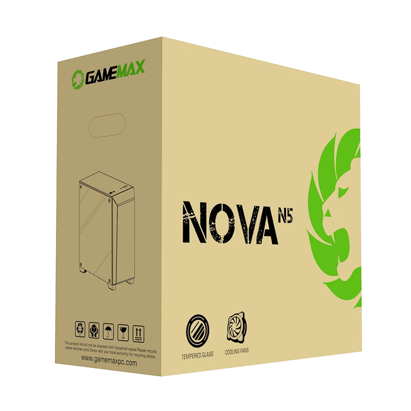 Carcasă pc gamemax nova n5, midi-tower, fără psu, negru 5