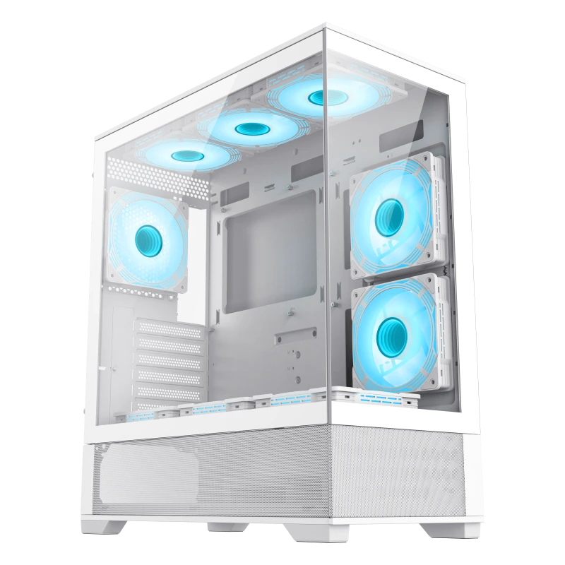 Компьютерный корпус gamemax vista, midi-tower, без блока питания, белый 7