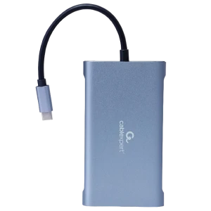 Adaptor video cablexpert a-cm-combo7-01, usb type-c - lan, vga, hdmi, usb type-c, usb type-a, sd card-reader, gri Thumbnail 6