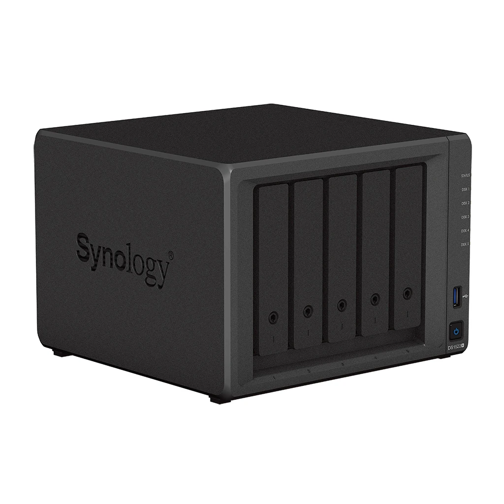 Сетевое хранилище synology ds1522+, чёрный 7