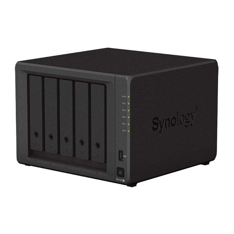 Сетевое хранилище synology ds1522+, чёрный 5