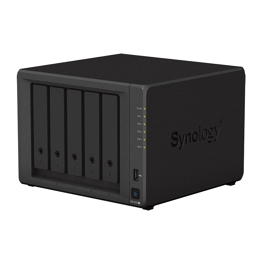 Сетевое хранилище synology ds1522+, чёрный 6