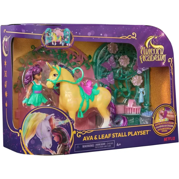 Set de joacă „academia unicornilor: ava și leaf cu grajdul magic” 3