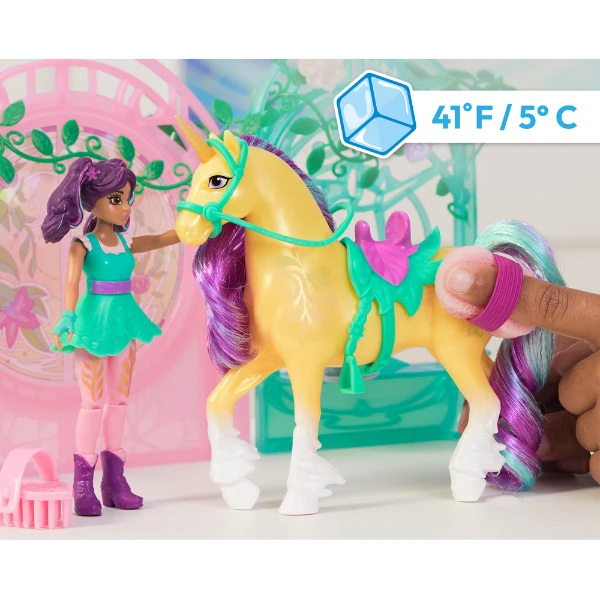 Set de joacă „academia unicornilor: ava și leaf cu grajdul magic” 4