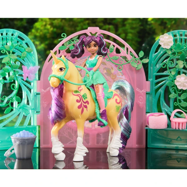 Set de joacă „academia unicornilor: ava și leaf cu grajdul magic” 6