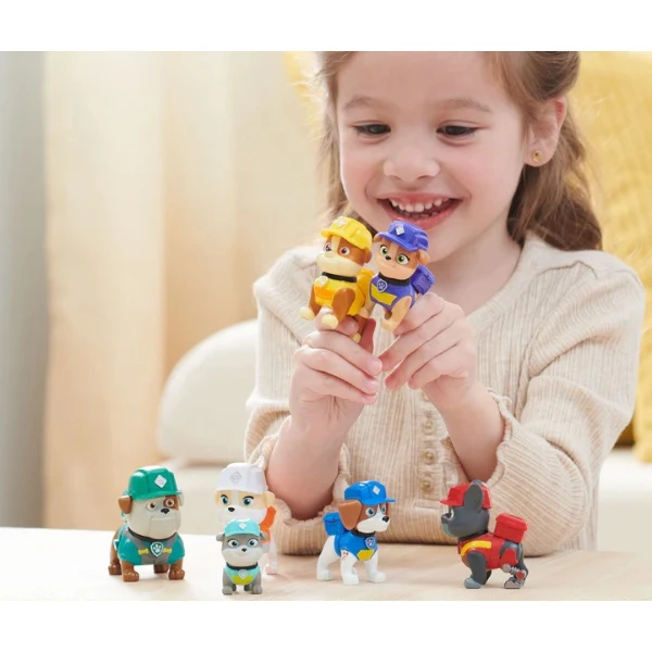 Set de 7 mini-figurine rubble &amp; crew, seria "patrula cățelușilor" 6
