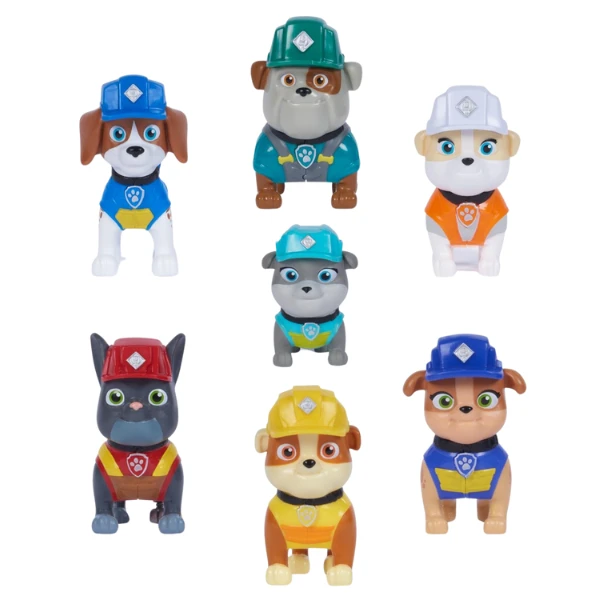 Set de 7 mini-figurine rubble &amp; crew, seria "patrula cățelușilor" 2