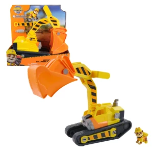 Buldozerul multifuncțional cu figurină, Rubble &amp;amp; Crew, seria &quot;Patrula Cățelușilor&quot;