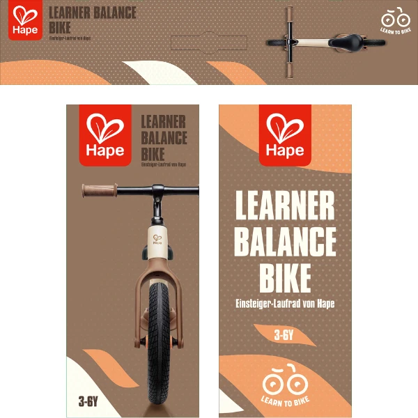 Детский беговел "learner balance bike", бежевый 16