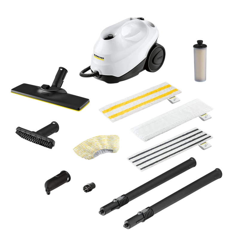 Пароочиститель karcher sc 3 easyfix anniversary edition + комплект круглых щеток 2.863-264.0, белый 2