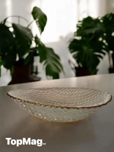VAS DECORATIV DIN STICLA PENTRU SALATE SAU FRUCTE (SML555)
