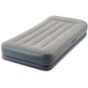 INTEX Saltea gonflabilă &quot;Velur MID-Rise Air&quot; 99x191x30 cm cu tetieră și pompă încorporată 220V, până la 136 kg