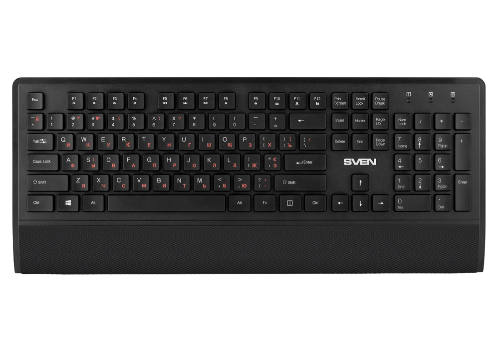 Клавиатура, мышь и коврик для мыши sven kb-c3800w, беспроводное, чёрный 9