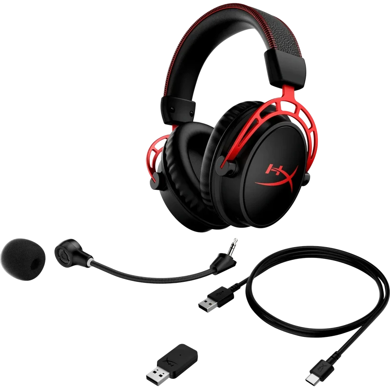 Căști gaming hyperx cloud alpha wireless, fără fir, negru/rosu 5