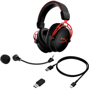 Căști gaming hyperx cloud alpha wireless, fără fir, negru/rosu Thumbnail 5