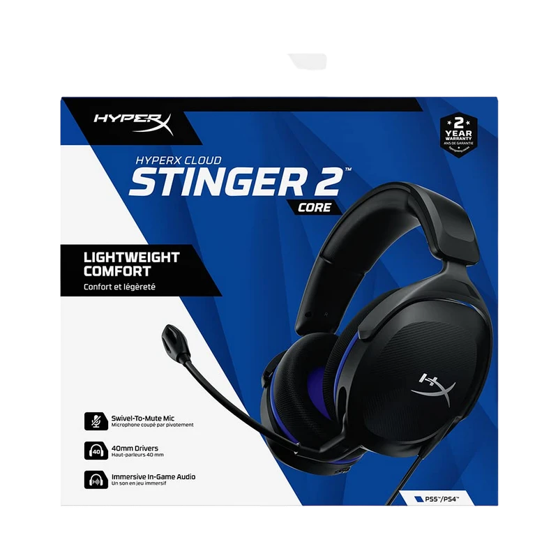 Игровая гарнитура hyperx cloud stinger 2 core, проводной аналоговый, чёрный 2
