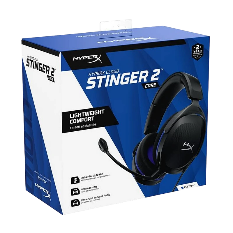 Игровая гарнитура hyperx cloud stinger 2 core, проводной аналоговый, чёрный 8