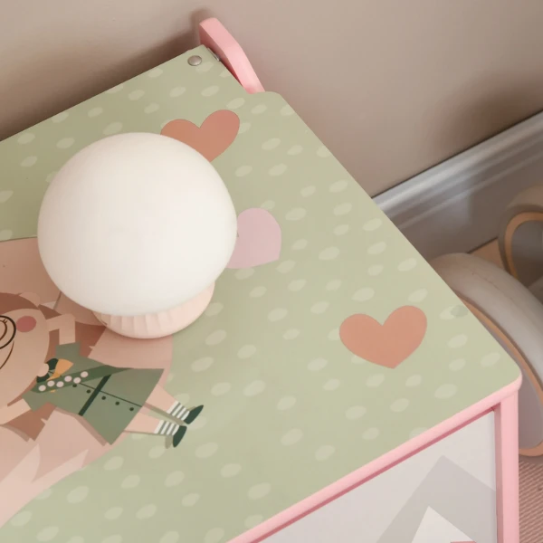 Băncuță cu spațiu de depozitare „pink forest”, u-grow 8