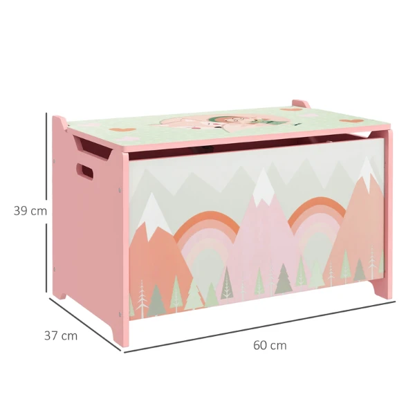 Băncuță cu spațiu de depozitare „pink forest”, u-grow 2