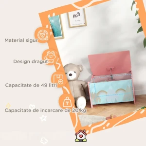 Băncuță cu spațiu de depozitare „pink forest”, u-grow Thumbnail 3