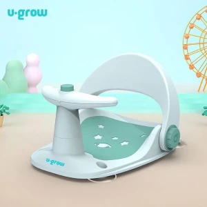 Стульчик для купания u-grow с рулём и регулируемой спинкой, зелёный Thumbnail 5