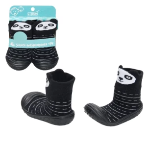 Șosete cu panda antiderapante pentru copii, mărimea 19