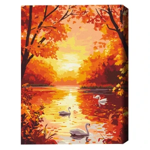 Pictură pe numere 40*50 cm (fără cutie) – simfonia de aur a naturii