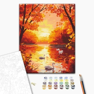Pictură pe numere 40*50 cm (fără cutie) – simfonia de aur a naturii Thumbnail 2