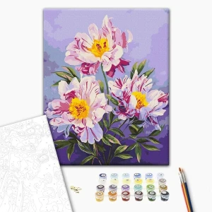 Pictură pe numere 40*50 сm (fără cutie)  – regatul bujorilor Thumbnail 2