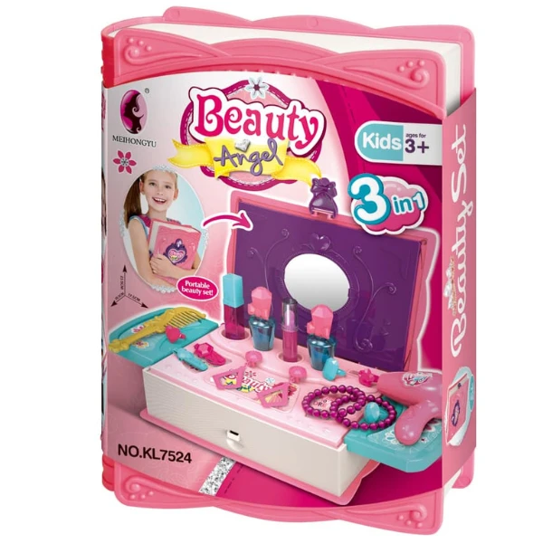 Cutiuță roz  3 in 1 cu accesorii 3
