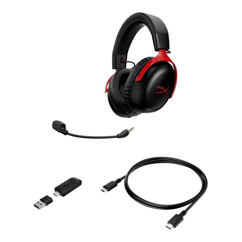 Игровая гарнитура hyperx cloud iii s, беспроводной, черный | красный 2