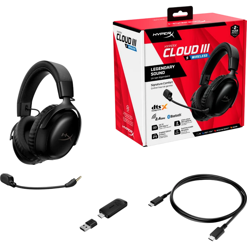 Căști gaming hyperx cloud iii s, fără fir, negru 5