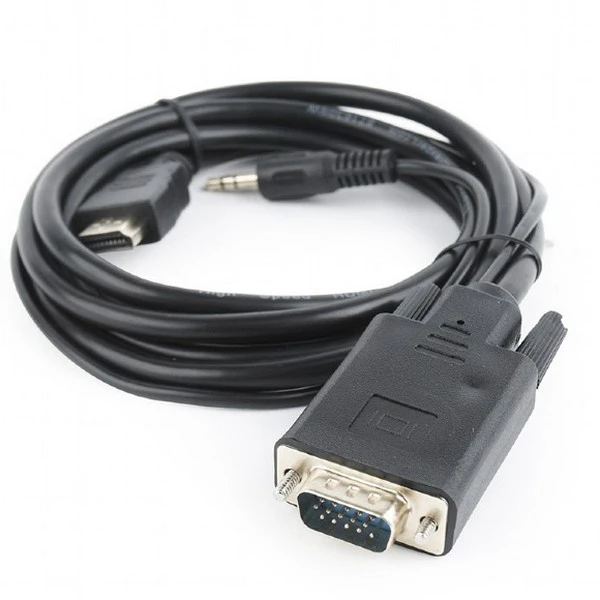 Cablu video cablexpert a-hdmi-vga-03-6, hdmi (m) - vga d-sub + 3.5 mm jack, 1,8m, negru 5