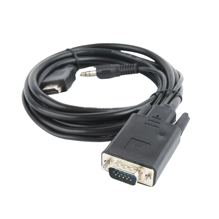 Cablu video cablexpert a-hdmi-vga-03-6, hdmi (m) - vga d-sub + 3.5 mm jack, 1,8m, negru 6