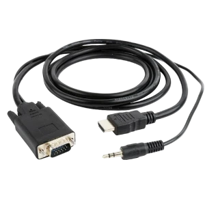 Cablu video cablexpert a-hdmi-vga-03-6, hdmi (m) - vga d-sub + 3.5 mm jack, 1,8m, negru Thumbnail 7