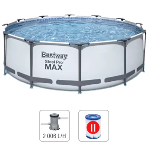 Bestway piscina steel pro max 366x100cm, 9150l, carcas metal