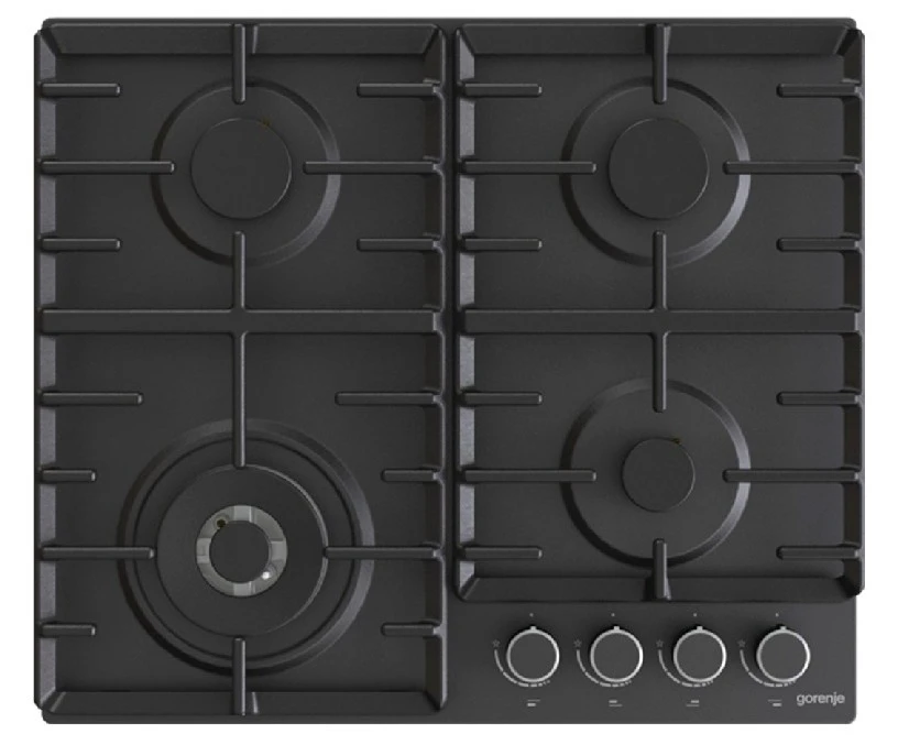 Газовая варочная панель gorenje gw 642 ab, чёрный 5