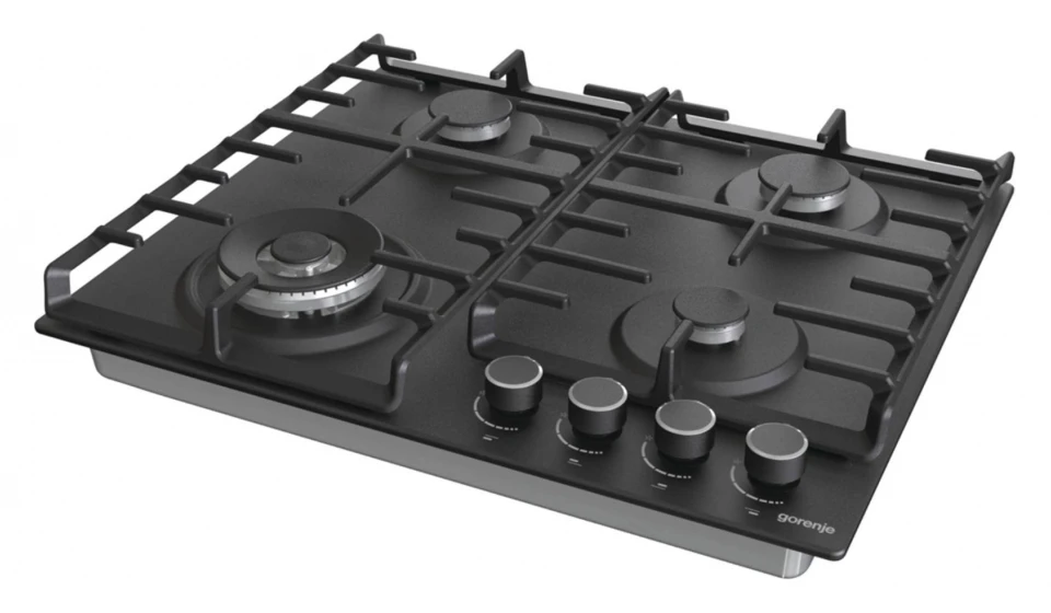 Газовая варочная панель gorenje gw 642 ab, чёрный 2
