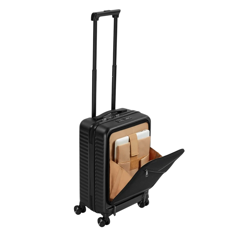 Чемодан rivacase clark-eco, 28л, чёрный 9